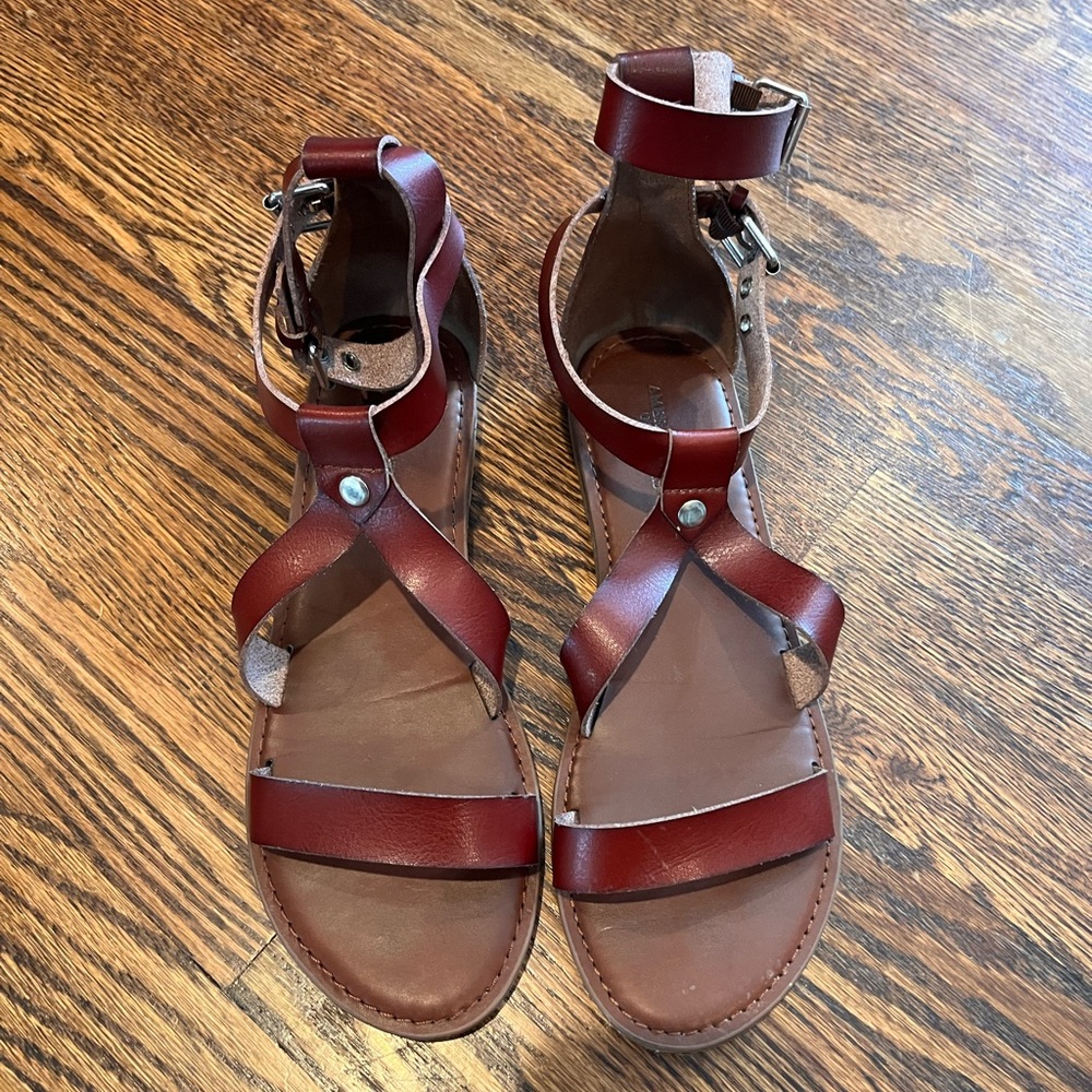 Brown strappy sandals
